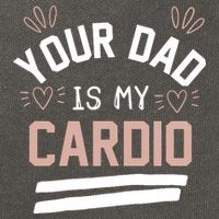 Womens YOUR DAD IS MY CARDIO Cotton Canvas Backpack