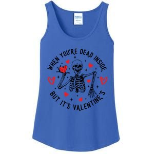 When You're Dead Inside But It's Valentine's Matching Couple Great Gift Ladies Essential Tank