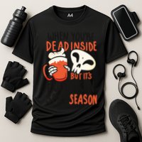 When You're Dead Inside Pumpkin Season Cooling Performance Crew T-Shirt