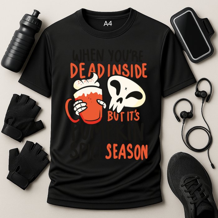 When You're Dead Inside Pumpkin Season Cooling Performance Crew T-Shirt