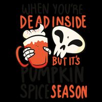 When You're Dead Inside Pumpkin Season Cooling Performance Crew T-Shirt