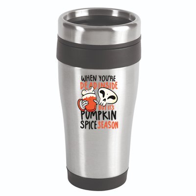 When You're Dead Inside Pumpkin Season 16oz Travel Tumbler