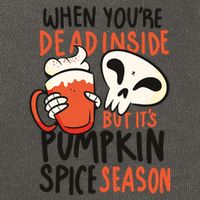 When You're Dead Inside Pumpkin Season Cotton Canvas Backpack