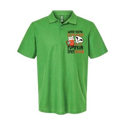 When You're Dead Inside Pumpkin Season Softstyle Adult Sport Polo