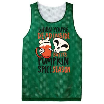 When You're Dead Inside Pumpkin Season Mesh Reversible Basketball Jersey Tank