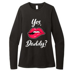 Womens Yes Daddy BDSM Kinky Sexy Lips Womens CVC Long Sleeve Shirt