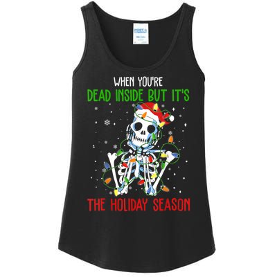 When Youre Dead Inside But Its The Holiday Season Ladies Essential Tank