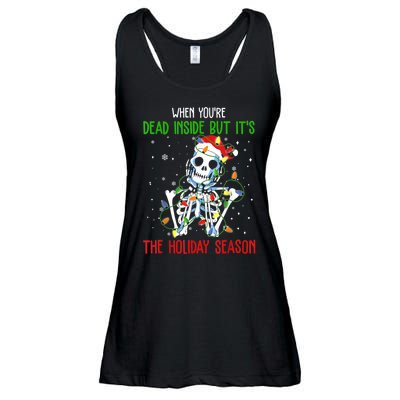 When Youre Dead Inside But Its The Holiday Season Ladies Essential Flowy Tank