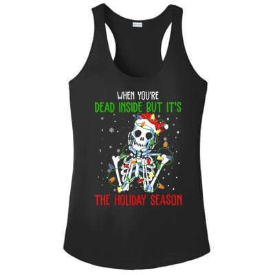 When Youre Dead Inside But Its The Holiday Season Ladies PosiCharge Competitor Racerback Tank