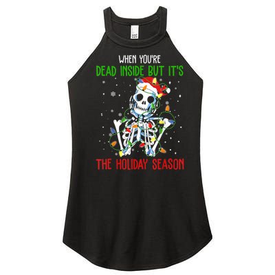 When Youre Dead Inside But Its The Holiday Season Women’s Perfect Tri Rocker Tank