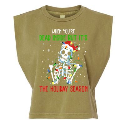 When Youre Dead Inside But Its The Holiday Season Garment-Dyed Women's Muscle Tee