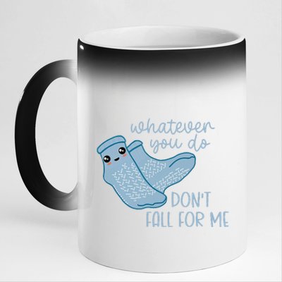 Whatever You Do Dont Fall For Me Funny RN PCT CNA Nurse 11oz Black Color Changing Mug