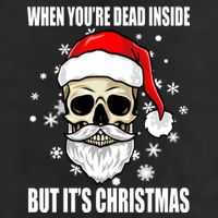 When Youre Dead Inside But Its Christmas Funny Skeleton 7 Panel Mesh Trucker Snapback Hat