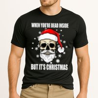 When Youre Dead Inside But Its Christmas Funny Skeleton Performance Shirt