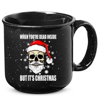 When Youre Dead Inside But Its Christmas Funny Skeleton 15oz Campfire Ceramic Mug