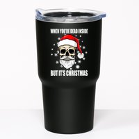 When Youre Dead Inside But Its Christmas Funny Skeleton Tumbler