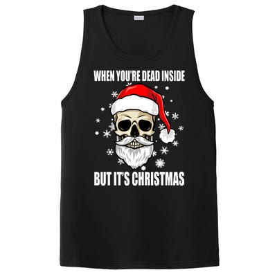 When Youre Dead Inside But Its Christmas Funny Skeleton PosiCharge Competitor Tank