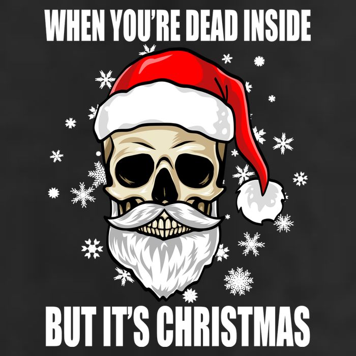 When Youre Dead Inside But Its Christmas Funny Skeleton Microfiber Hand Towel