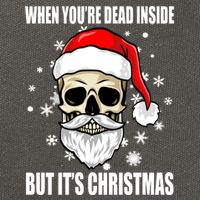 When Youre Dead Inside But Its Christmas Funny Skeleton Cotton Canvas Backpack