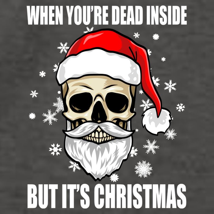 When Youre Dead Inside But Its Christmas Funny Skeleton Vector Backpack