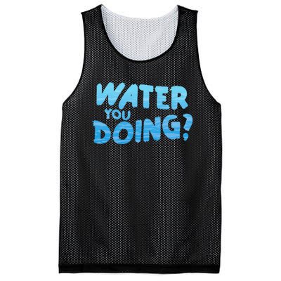 Water You Doing Ocean Swimmer Funny Swimming Pool Mesh Reversible Basketball Jersey Tank