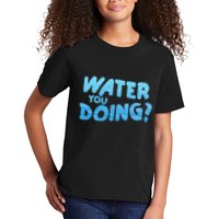 Water You Doing Ocean Swimmer Funny Swimming Pool Kids T-Shirt