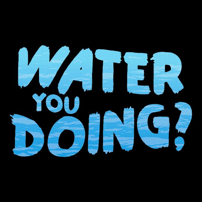 Water You Doing Ocean Swimmer Funny Swimming Pool Kids T-Shirt