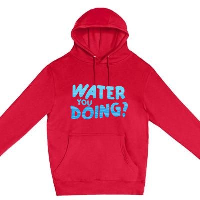 Water You Doing Ocean Swimmer Funny Swimming Pool Premium Pullover Hoodie