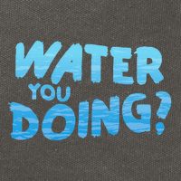Water You Doing Ocean Swimmer Funny Swimming Pool Cotton Canvas Backpack