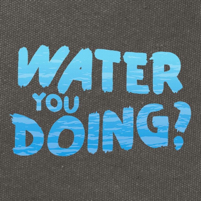 Water You Doing Ocean Swimmer Funny Swimming Pool Cotton Canvas Backpack
