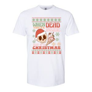 When Your Dead Inside But ItS Christmas Ugly Sweater Retro Funny Gift Softstyle CVC T-Shirt