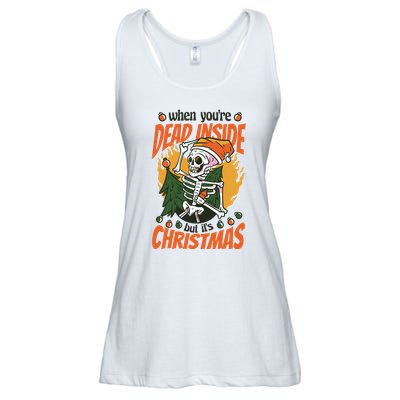 When You're Dead Inside But It's Christmas Ladies Essential Flowy Tank