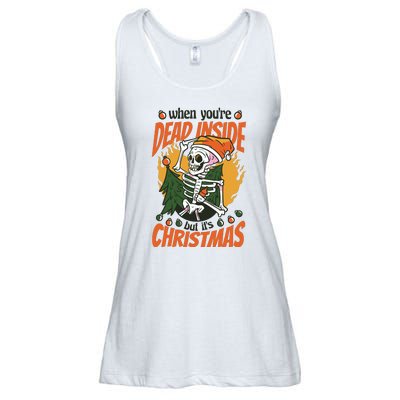 When You're Dead Inside But It's Christmas Ladies Essential Flowy Tank