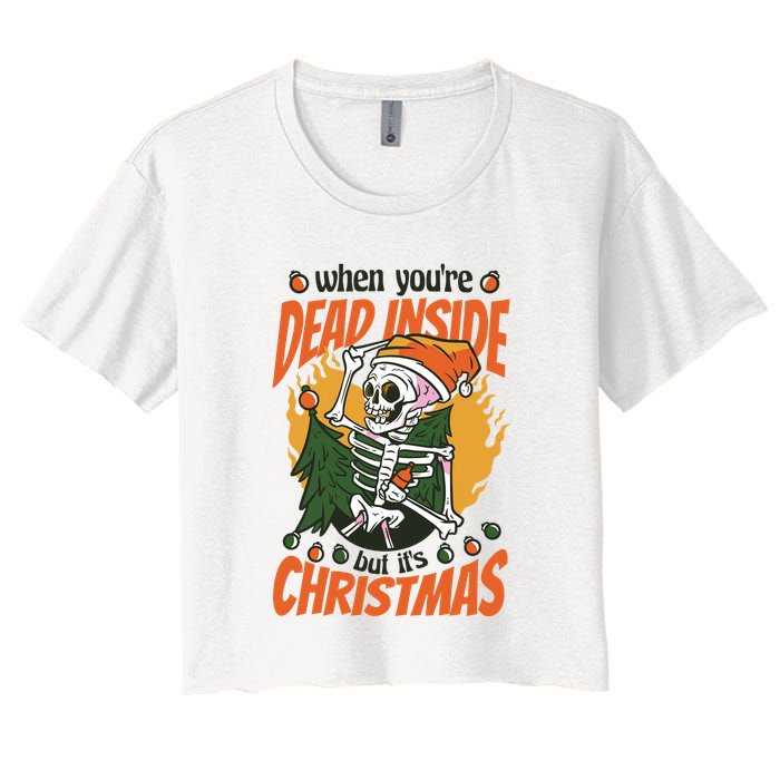 When You're Dead Inside But It's Christmas Crop Top