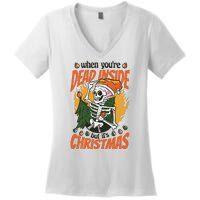 When You're Dead Inside But It's Christmas Women's V-Neck T-Shirt