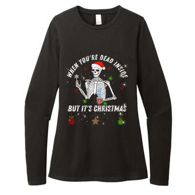 When Your Dead Inside But ItS The Holiday Season Christmas Gift Womens CVC Long Sleeve Shirt