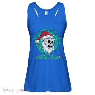When YouRe Dead Inside But ItS Christmas Funny Santa Skull Cool Gift Ladies Essential Flowy Tank