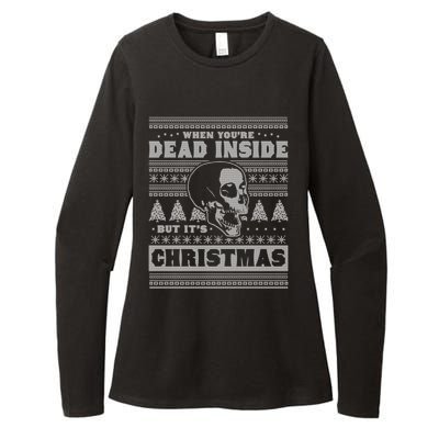 When YouRe Dead Inside But ItS Christmas Funny Ugly Xmas Gift Womens CVC Long Sleeve Shirt