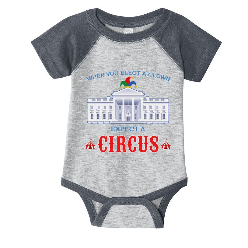 When You Elect A Clown Expect A Circus Anti Trump Infant Baby Jersey Bodysuit