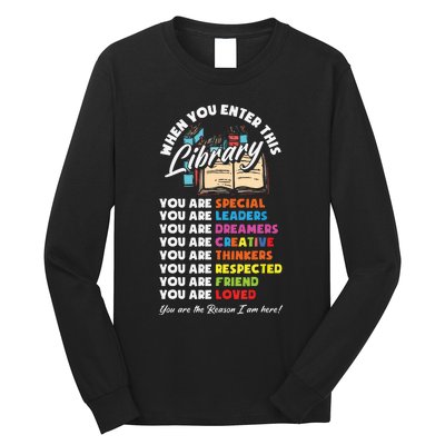 When You Enter This Library Funny Librarian Book Lover Gift Long Sleeve Shirt