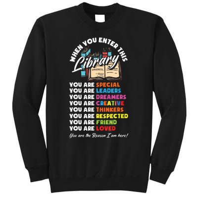 When You Enter This Library Funny Librarian Book Lover Gift Sweatshirt