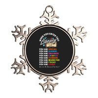 When You Enter This Library Funny Librarian Book Lover Gift Metallic Star Ornament