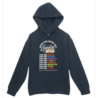 When You Enter This Library Funny Librarian Book Lover Gift Urban Pullover Hoodie