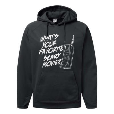 Whats Your Favorite Scary Movie Halloween Horror Movie Performance Fleece Hoodie