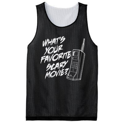 Whats Your Favorite Scary Movie Halloween Horror Movie Mesh Reversible Basketball Jersey Tank