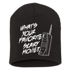 Whats Your Favorite Scary Movie Halloween Horror Movie Short Acrylic Beanie