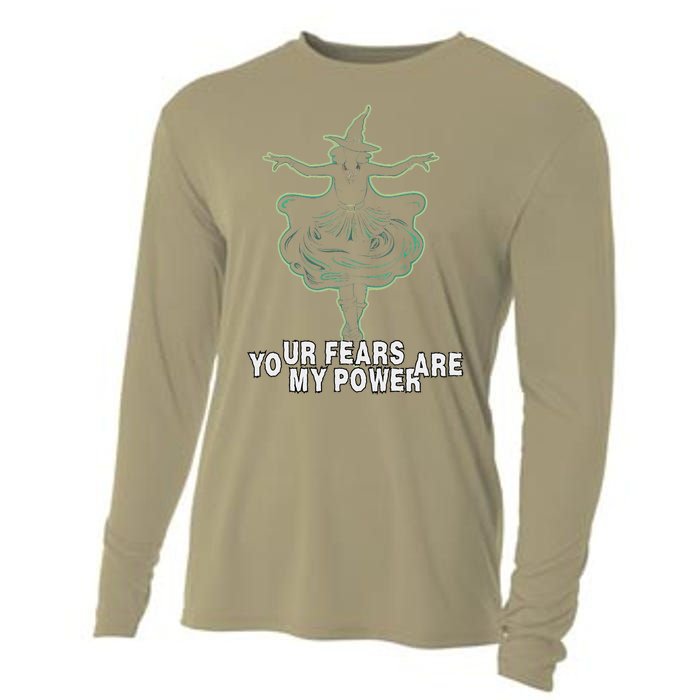 Witch Your Fears Are My Power Magical Wicked Vampy Fun Cooling Performance Long Sleeve Crew