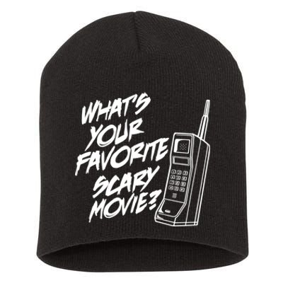 What's Your Favorite Scary Movie? Halloween Horror Movie Short Acrylic Beanie