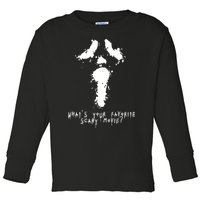 What's Your Favorite Scary Movie? Horror Ghost Halloween Costume Toddler Long Sleeve Shirt