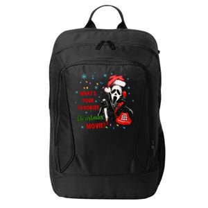 What's Your Favorite Horror Movie Christmas Xmas Holiday Ghostface City Backpack